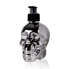 Accentra Skull Soap Dispenser with Liquid Soap - Black Chrome-Look Pump Dispenser