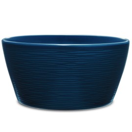 Noritake Colorscapes Navy-on-Navy Swirl Set of 4 Cereal Bowls, 6", 25 oz.