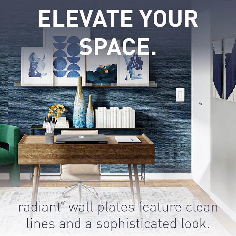 Legrand radiant Screwless Wall Plates for Decorator Rocker Outlets, 1-Gang,