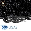 Paquete 500 Ligas Elásticas Gomas Para Cabello Niña Negras