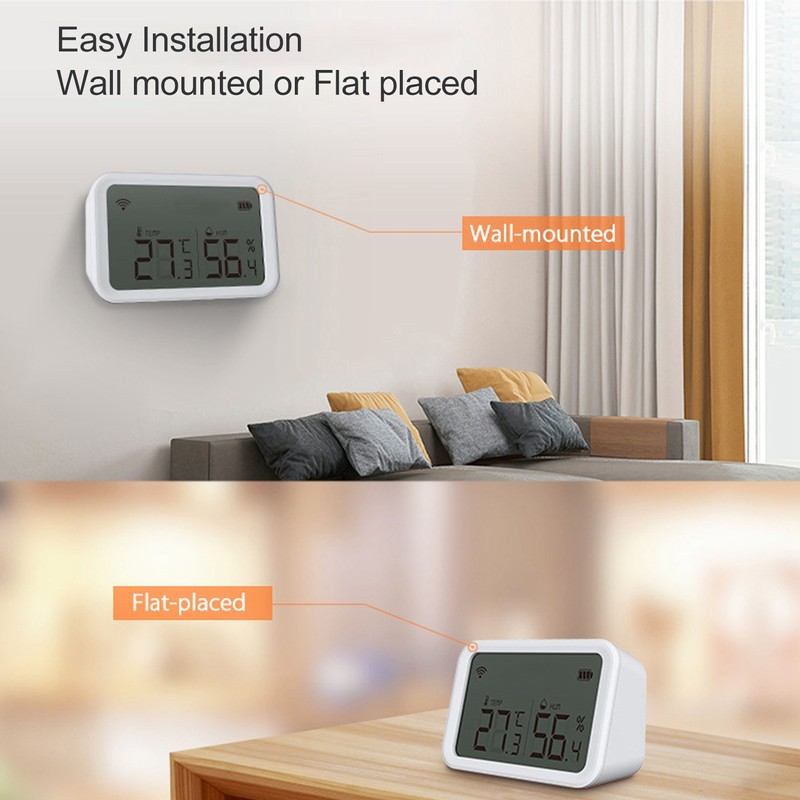 Wifi Temperature Humidity Sensor LCD Display Remote Monitor Wifi Hygrometer