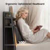 ONBRILL Ergonomic Headboard for King Size Bed with 2-Tier Storage,