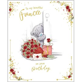 Me to You Bear To My Beautiful Fiancée On Your Birthday, Mixed,Size:8x10,ABD01006