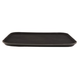 G.E.T. NS-1216-BK BPA-Free Non-Slip Plastic Rectangular Serving Tray, 12" x 16", Black