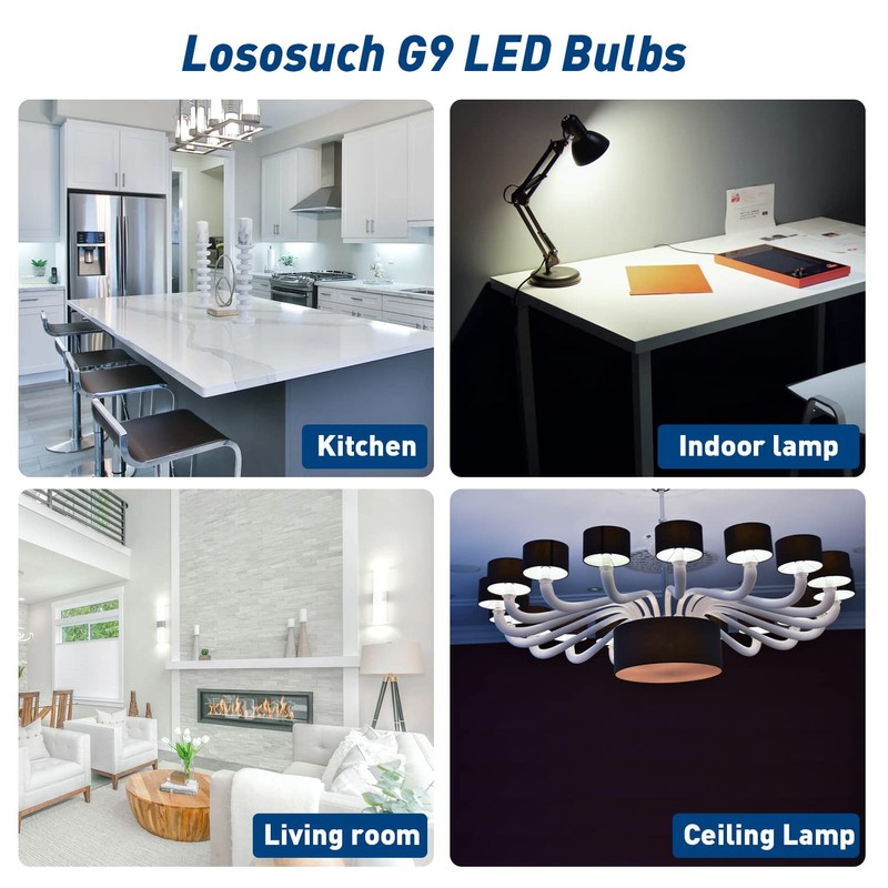 Lososuch G9 Dimmable LED Light Bulb 3W Daylight White 6000K,40W