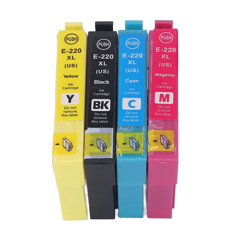 4Pcs Ink Cartridges Compatible Refill Replacement 4 Colors BK C