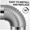 TEHAUX Stainless Steel Elbow Chimney Flue for Wood Stoves Lightweight