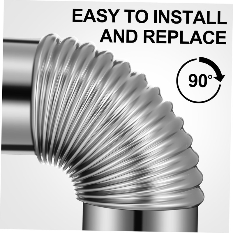 TEHAUX Stainless Steel Elbow Chimney Flue for Wood Stoves Lightweight