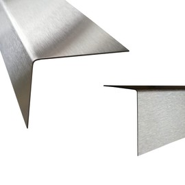 Stainless Steel Angle 1500 mm 90 Degree Angle Profile 20 x 15 mm Inside Leg Dimensions Made of Stainless Steel k240 Polished 1.5 mm Thick VA Angle Profile Corner Protection Profile