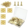 Yuannee Small Hinges,50 PCS Small Gold Hinges for Wood Hinges