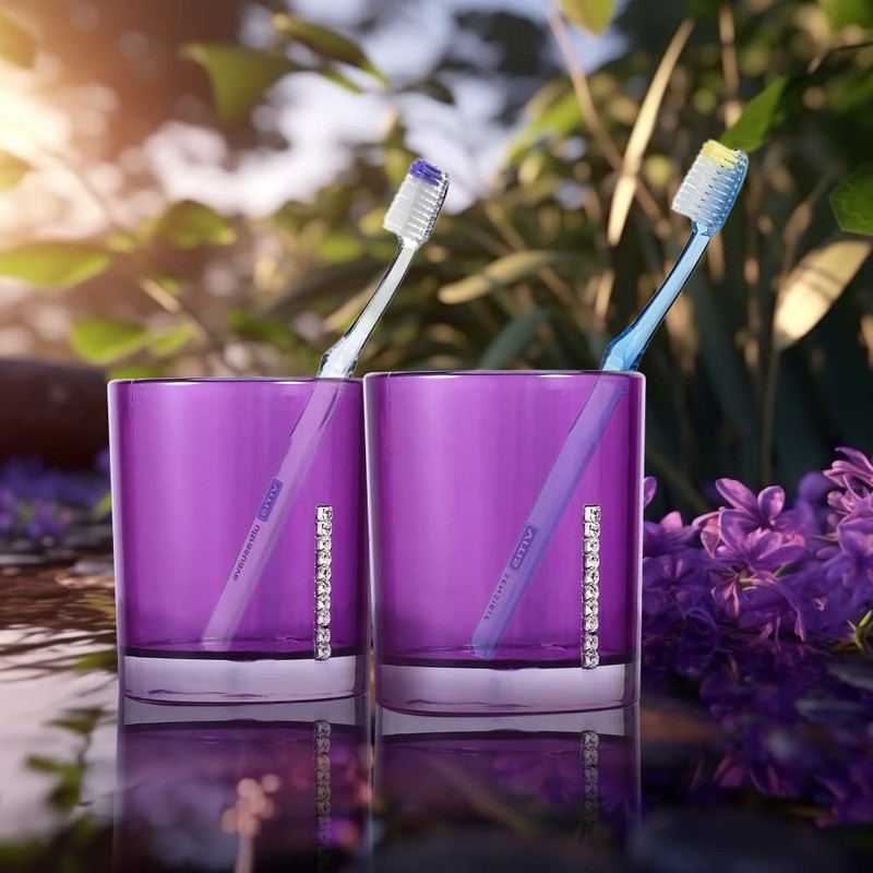 Haosie 5PCS Purple Bathroom Accessory Set, Acrylic Bathroom Decor Sets