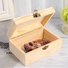 Healifty Unfinished Wood Jewelry Box Wooden Box with Lid and