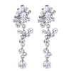 Sparkly dangly silver-plated diamante crystal earrings