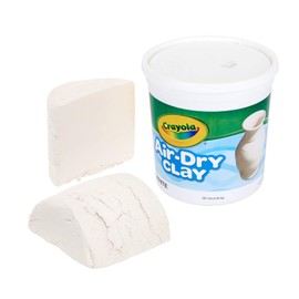 Crayola Air Dry Clay, White, 5Lb Bucket, No Bake Clay for Kids, Gift