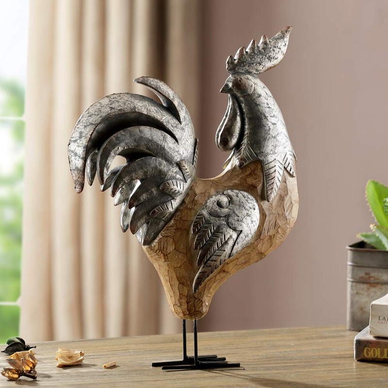 Barnyard Boss Rooster Sculpture