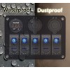 Garfour Garfour 5 Gang Marine Switch Panel - Waterproof Boat