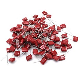 Xiaoyztan 100 Pcs 400V 104J 0.1uF Radial Pins Metallized Polypropylene Film Capacitor 5% Tolerance Through Hole for Pulse Circuits