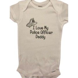 police officer custom baby onesie ® gifts clothes outfit one piece cop bodysuit i love my daddy saves lives