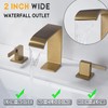 TRUSTMI Gold Bathroom Faucet 2 Handle 8 Inch Widespread, Square