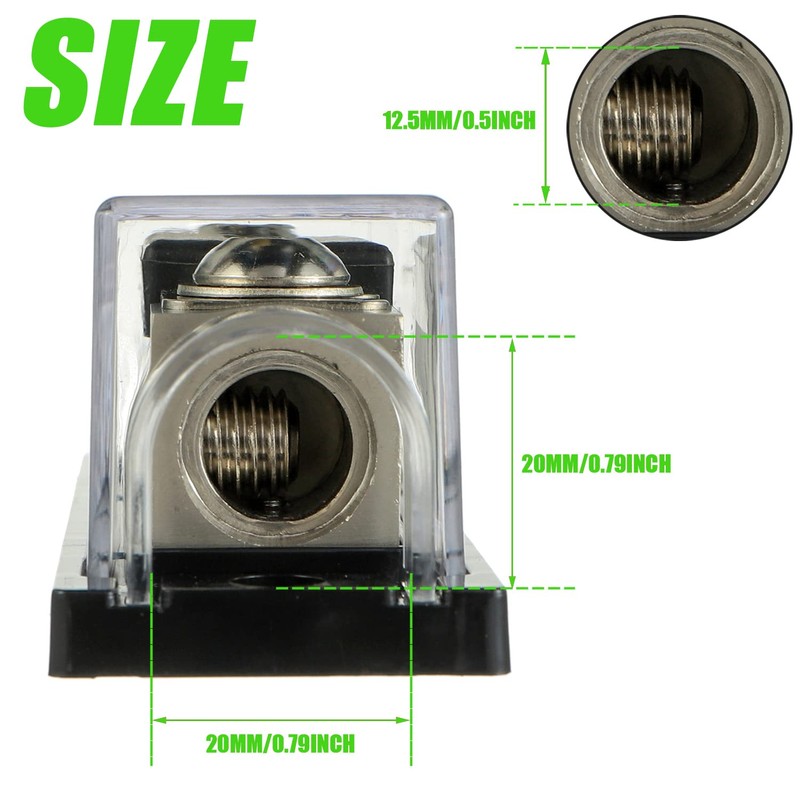 SIGANDG 0/2/4 Gauge AWG Inline ANL Fuse Holder with 300