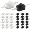 Cionyce 50Pcs Micro Push Button Switch, Black+White