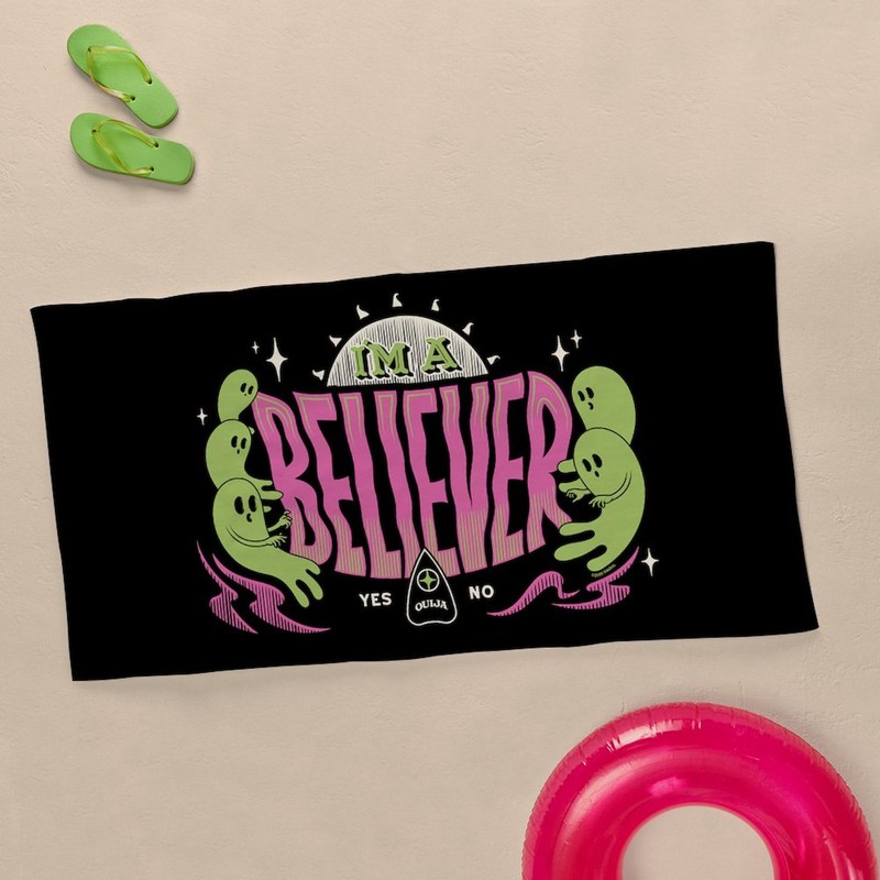 CafePress Ouija: Believer 35"x70", Oversized, Soft Beach Towel