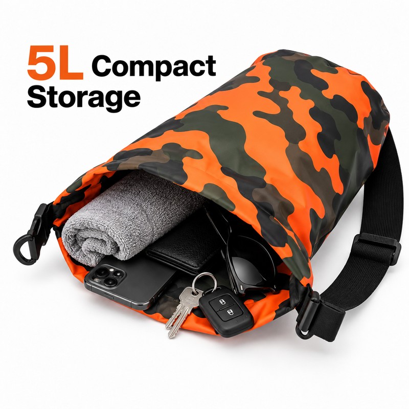 5L Waterproof Dry Bag – Portable Outdoor Storage Sack for