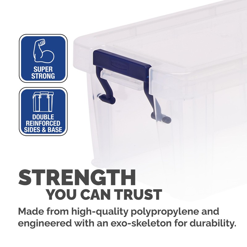 BANKERS BOX Storage Box 1L (6 Pack) - BPA-Free, Stackable