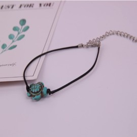 Ecripe Ankle Bracelet for Women, Green Turtle Anklet Adjustable Summer Anklet for Men and Women