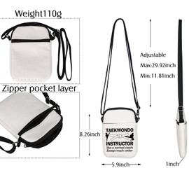 BNQL Taekwondo Crossbody Bag Taekwondo Instructor Gifts Taekwondo Instructor Like A Normal Instructor But Cooler Cell Phone Purse