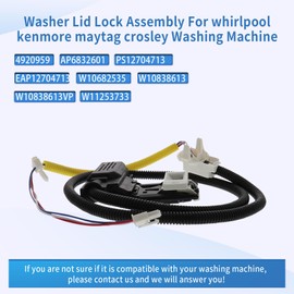 NLZQMBC Upgraded NTW4516FW3 NTW4516FW1 MVWC565FW3 Washer Lid Lock Latch, Fit for Kenmore Whirlpool Maytag Washer MVWC415EW2 WTW5000DW2 WTW4816FW3