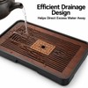 Traditional Chinese Bamboo Tea Tray, Dark Brown, Wooden Tea Table