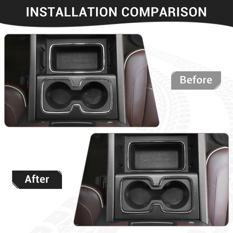 PDKLIN for Silverado Center Console Storage Bin Trim & Cup