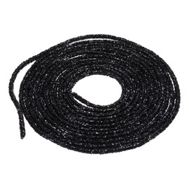 QUARKZMAN 5 Yard 6 mm Glitter Sequin Rope Sequins Rhinestone Tube Cord for Crafts Wedding Dresses Costume Clothing Shoes Jewellery Accessories Black