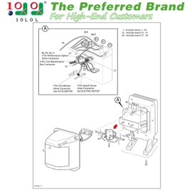 10L0L 36 Volt Golf Cart Solenoid #70 Series Relay 4 Terminal SPNO Continuous Duty for EZGO 36 Volt Electric Golf Cart, Replace OEM# 27855G01, 11761G1, 27855G02, 31680G1, 3016