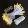 BONUO Mini Christmas Lights Battery Operated 33FT 100 LED White