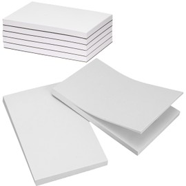 FMP Brands 5 Pack Note Pads 4x6, 100 Sheets Per Memo Pad, Writing Scratch Pad, Blank Notepad, White Waitress Server Note Pads, Paper Pad, To Do Grocery List Small Notepads