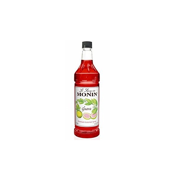Monin Flavored Syrup, Guava, 33.8-Ounce Plastic Bottle (1 liter)