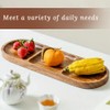 HALODAY Wooden Tray with compartments, Divided Snack Tray, Food Display,