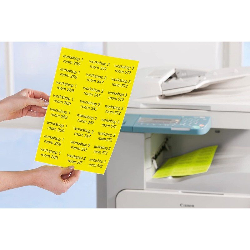 Avery Zweckform, L6006-20 Removable Neon Labels / 210 x 297