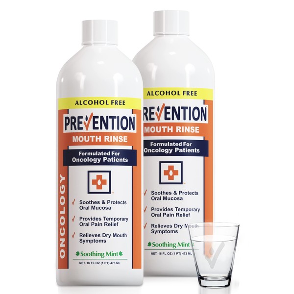 Prevention Oncology Mouth Rinse | Alcohol Free - Specially Formulated for Patients Undergoing Oncology Treatment, Value 2-Pack