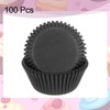 sourcing map 100 Count Cupcake Liners Black Cupcake Cups Standard