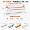Refillable Magnetic Plastic Wrap Dispenser with Cutter, 2 in 1