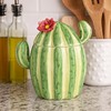 Blue Sky Clayworks Cactus Ceramic Sugar Bowl with Lid, 5"
