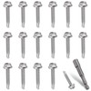 Litorange 101 PCS M4.2x25mm 410 Stainless Steel Self Drilling Hex