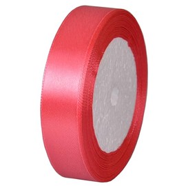 Jukway Satin Ribbon Watermelon Red 20mm, 22 Metres Decorative Ribbons for Gift Wrapping Crafting Sewing DIY Hair Bows, Wedding Valentine Birthday Christmas Festival Party Balloons Wreath Decoration