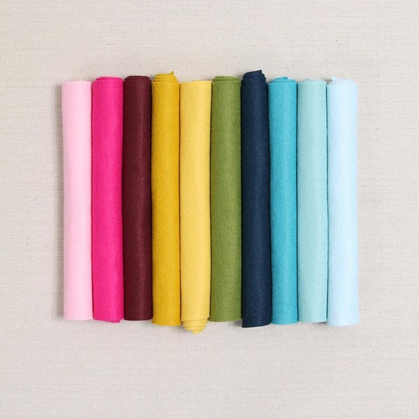 Benzie Design Wool Felt, 10 pcs 12"x18" in Bright Holiday