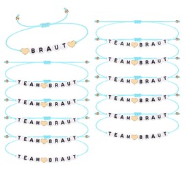 Eyezeeption Pack of 12 Blue Jga Bracelets Women Team Bride Jga Accessories Women Stag Party Women Jga Decoration Women Team Bridesmaids Hen Party Bride Team Bride Bracelets