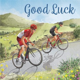 Hunts England - Road Cycling Good Luck Card For Him - Hill Climb - Road Bikes - Milo's - Fun - Boy's Good Luck Card - Men's Good Luck Card - For Exams, New Job, etc.