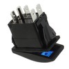 HUAREW 12V 20A Rocker Switch Panel Blue LED Light, Waterproof